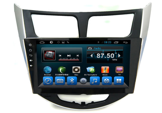 ประเทศจีน Android 2 Din Radio System GPS Auto Navigation Verna Accent Solaris Car Video Audio Player ผู้ผลิต