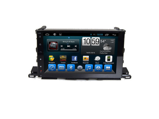 ประเทศจีน Car Stereo 10&quot; Dvd Player With Bluetooth Android Car GPS Navigation For Toyota Highlander ผู้ผลิต